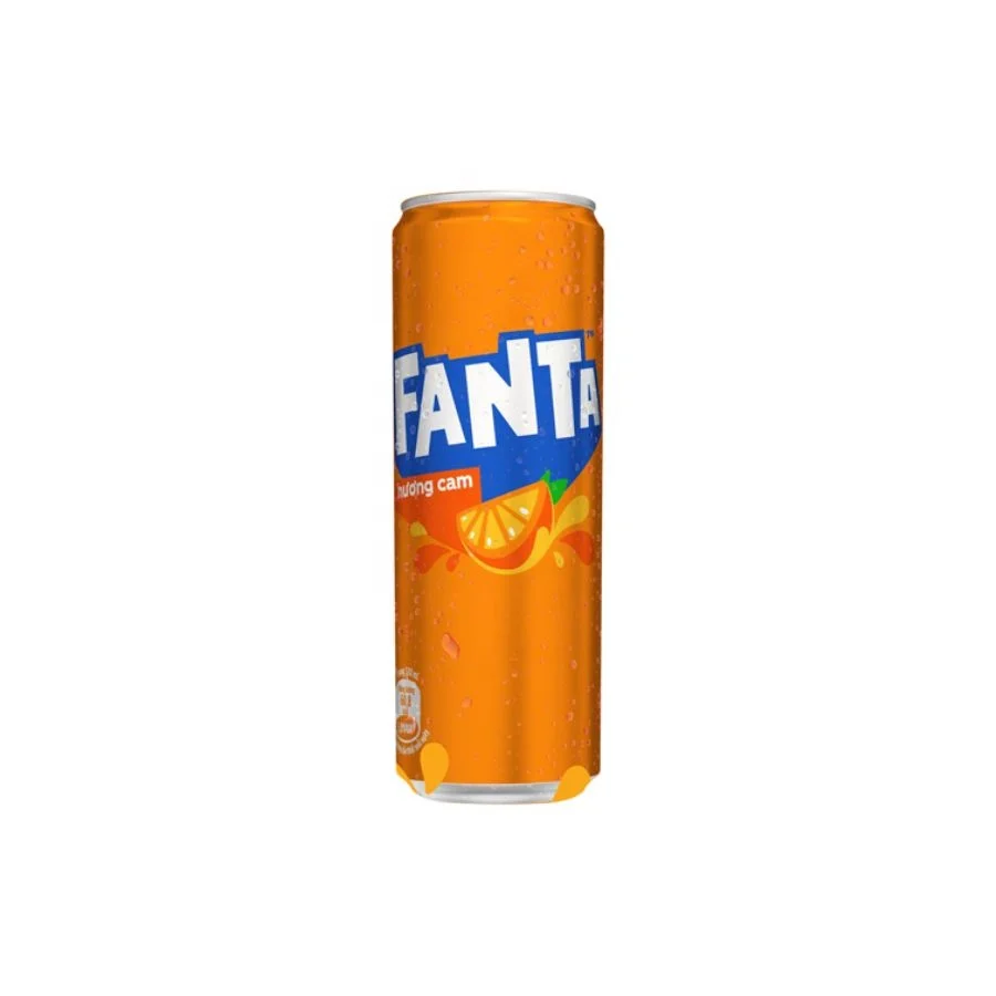 Fanta апельсиновый безалкогольный напиток 320 мл x 24 банки-освежающий аромат газированный оптовый экспорт напитков