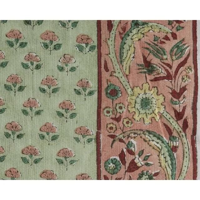 Hand Block Floral Printed Natural Original Pure Indian Handmade Eco Friendly Cotton Fabric For Dress Making