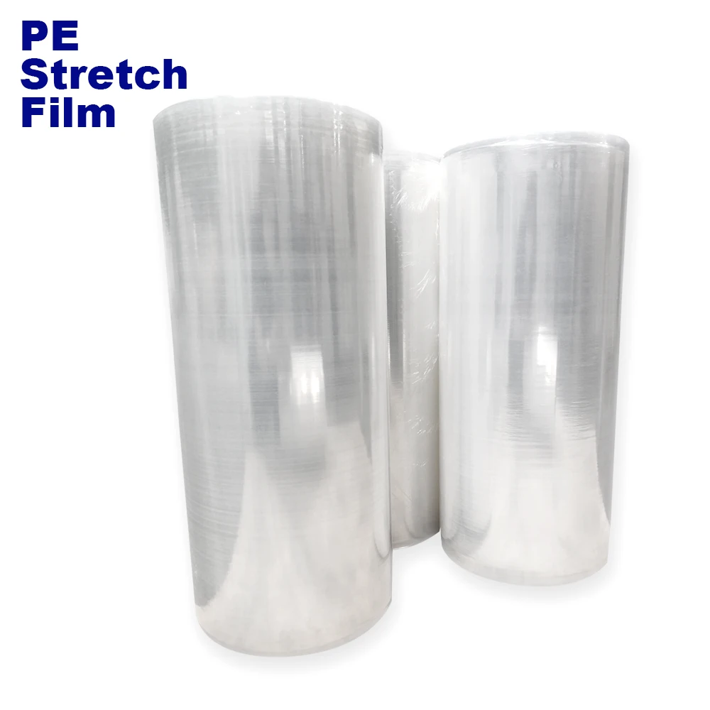 China Factory 1500M clear Stretch Film Jumbo Roll Soft PE Material Maquinas Para Fabricar with CE Certification ROHS