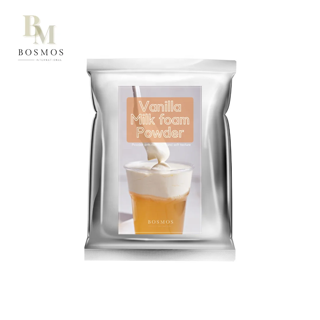 Bosmos_ Vanilla Milk Foam Powder 1kg- Best Taiwan Bubble Tea Supplier, Vanilla Milk Foam Powder