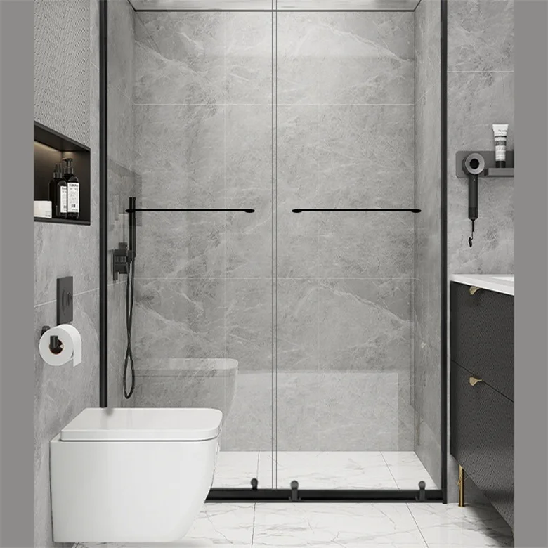Custom Design Frameless Bathroom Shower Glass Doors Screen Single Set Bathroom Sliding Glass Shenzhen Bathroom Products