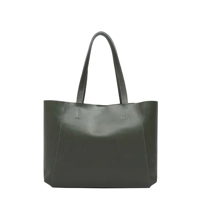 Luxury Quality Smooth Italian Polished Finish Genuine Leather Tote Bag Vintage style Top Indian Supplier