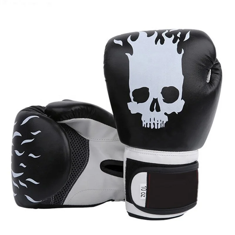 New Design Custom Logo PU Leather Professional Training Sparring Mesh Panel Palm Kick Boxing MMA Classic Muay Thai Boxing Gloves