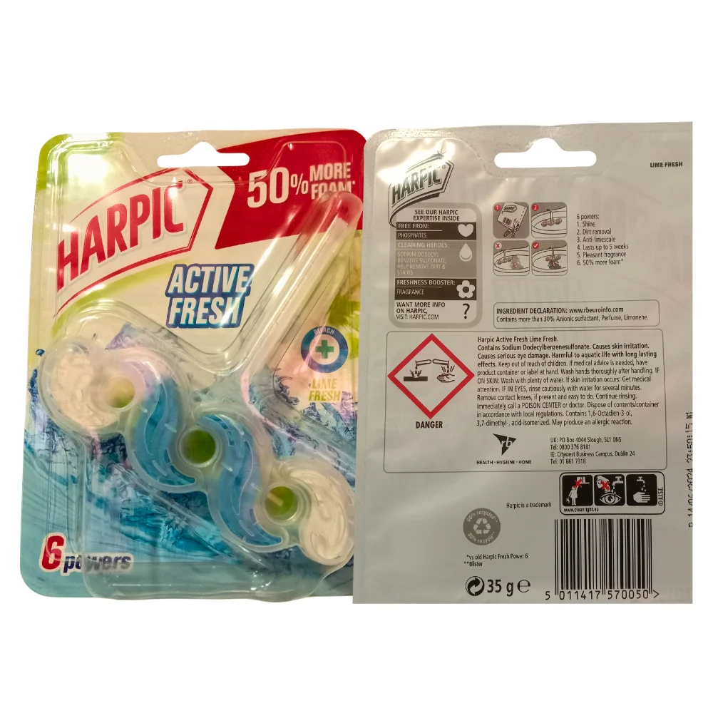 Harpic Toilet Rim Block (UK) 35gm x 6 Citrus Scented Liquid Toilet Cleaners