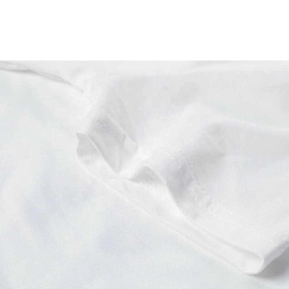  Классическая футболка из 100% хлопка с коротким рукавом и V-образным вырезом изготовленная на заказ Повседневная одежда спандекса