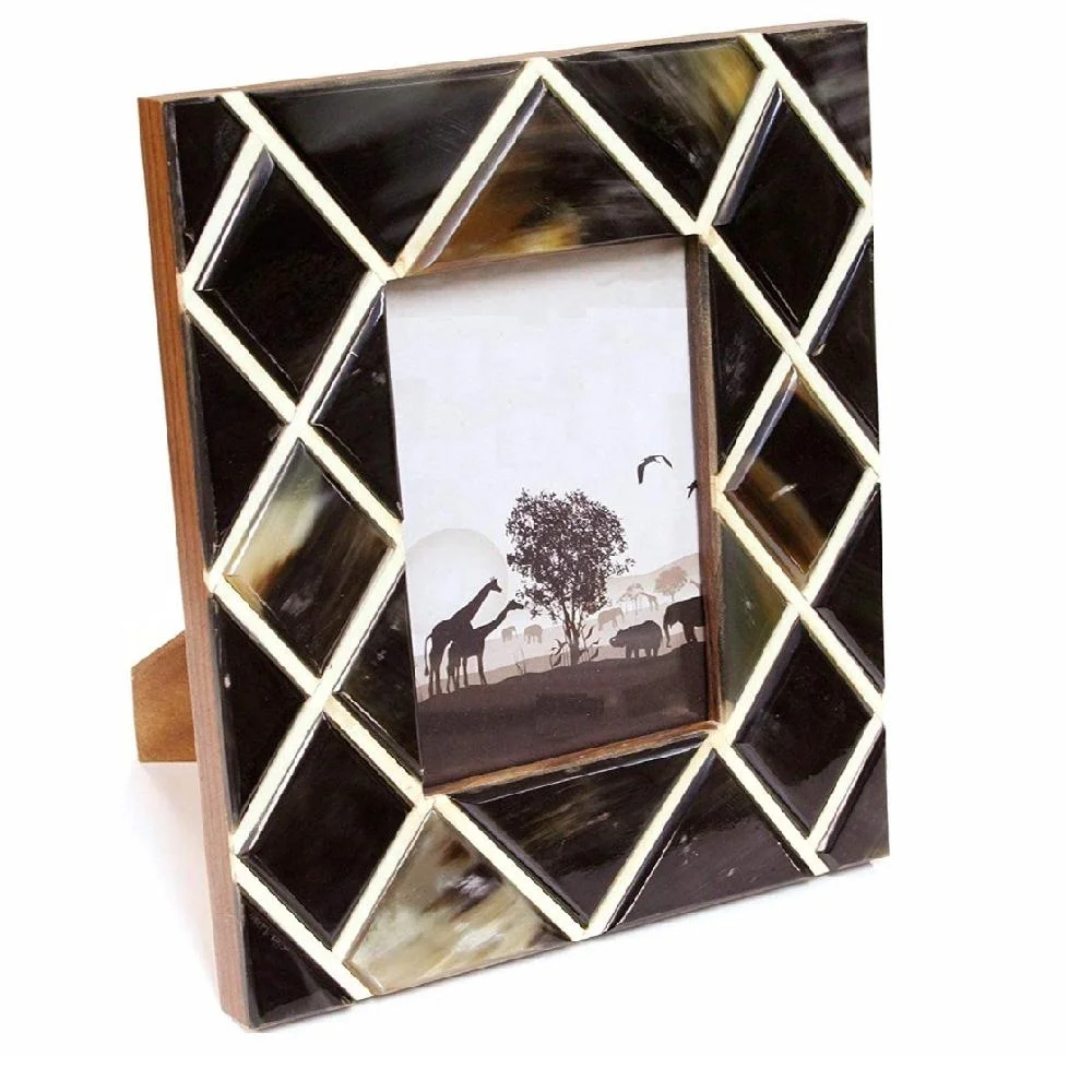 Hot Selling Printed Lotus Leaf Patterns Photo Frame Table Top Desk Photo Frame Decorative Picture Photo Frame For Home Office