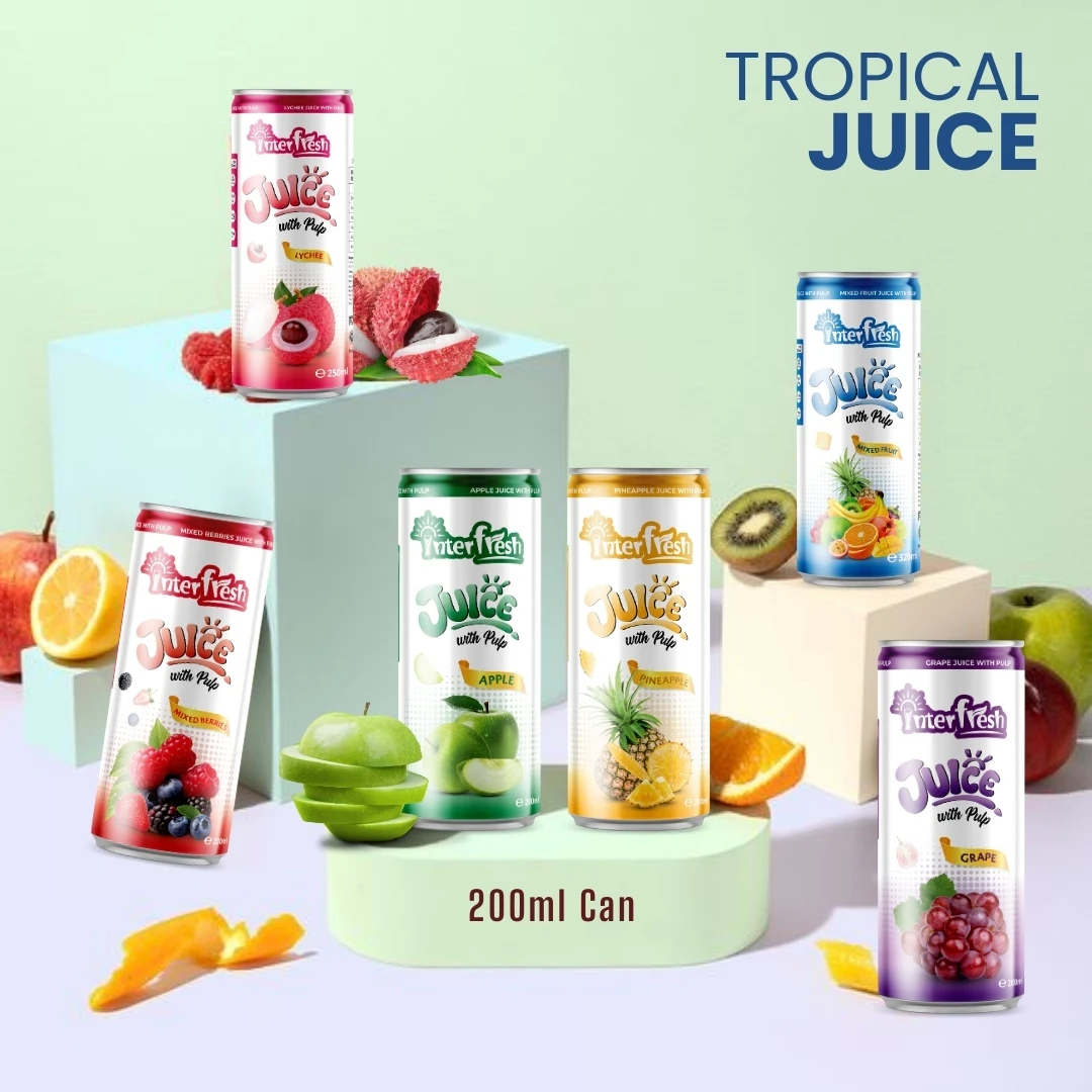 Interfresh Brand 200ml Peach Juice Vietnam Interfresh OEM ODM Options Best Price Beverage Pulp Bottle Ginseng Primary Ingredient