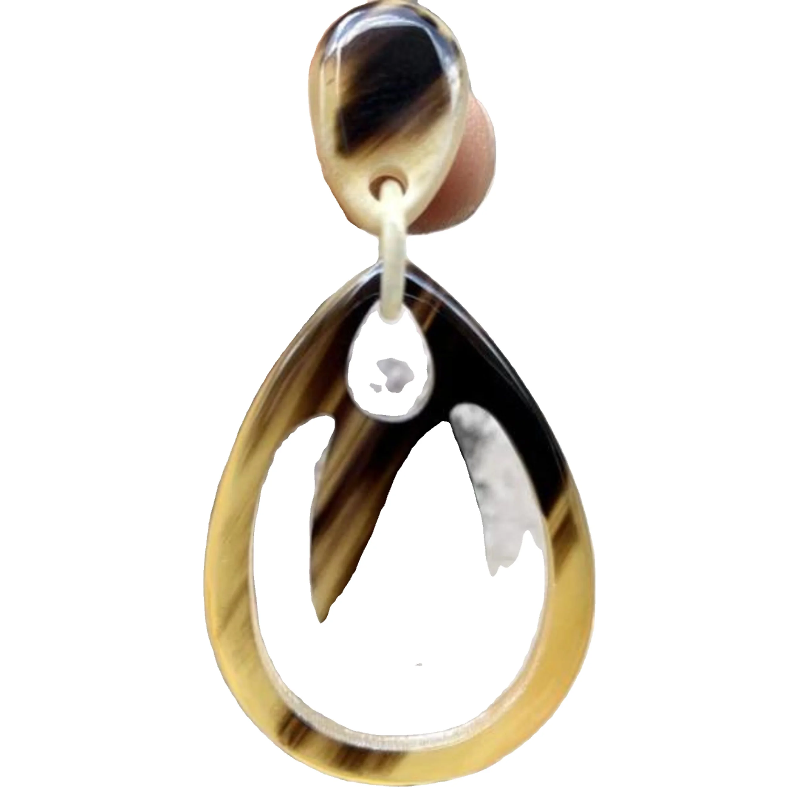 agate Water Buffalo Horn Earrings With Vintage Style Handmade In India for Noshahi Horn Enliven Overseas