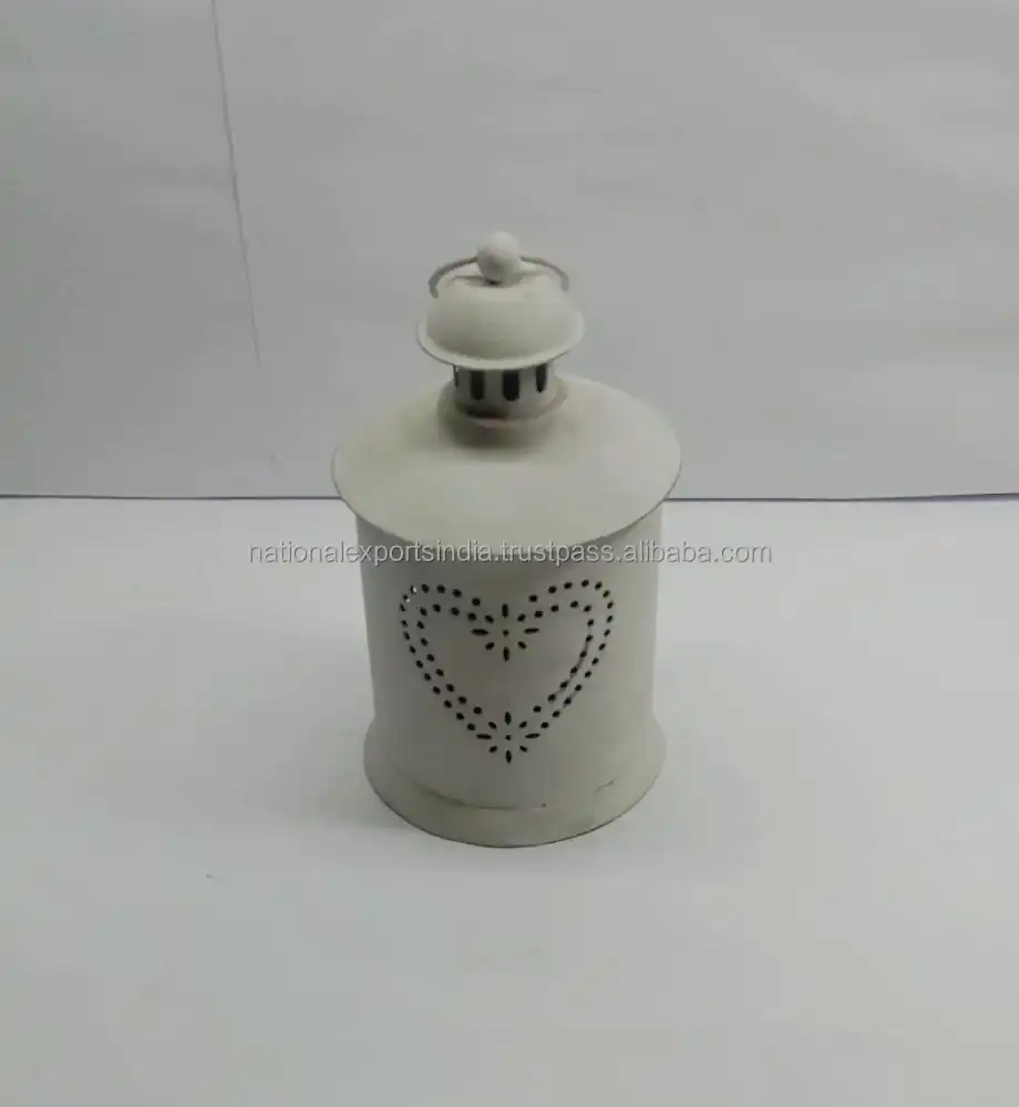 Белый Железный Подсвечник-фонарь для украшения дома