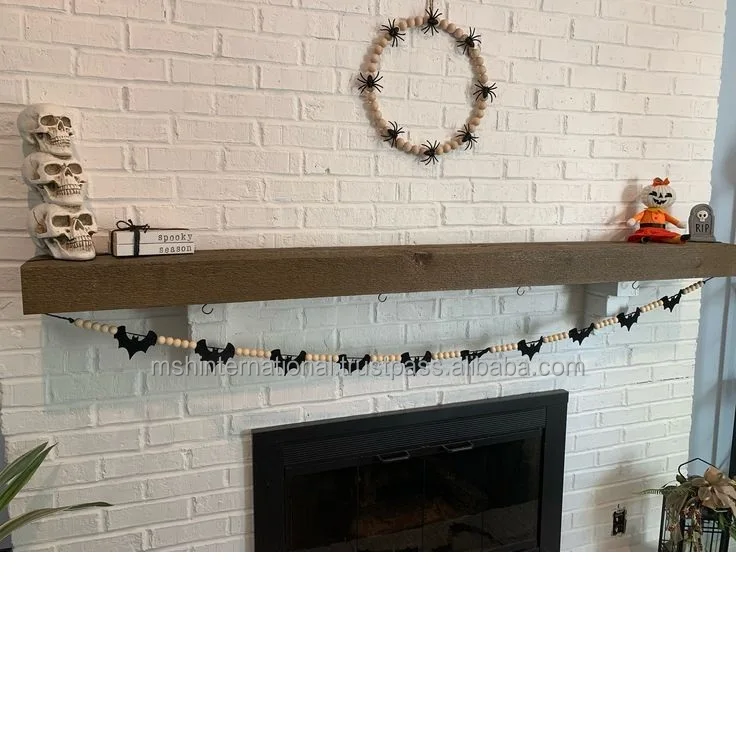 Wood bat bead garland Garland Beads Christmas Home Decoration Farmhouse Decor ornaments