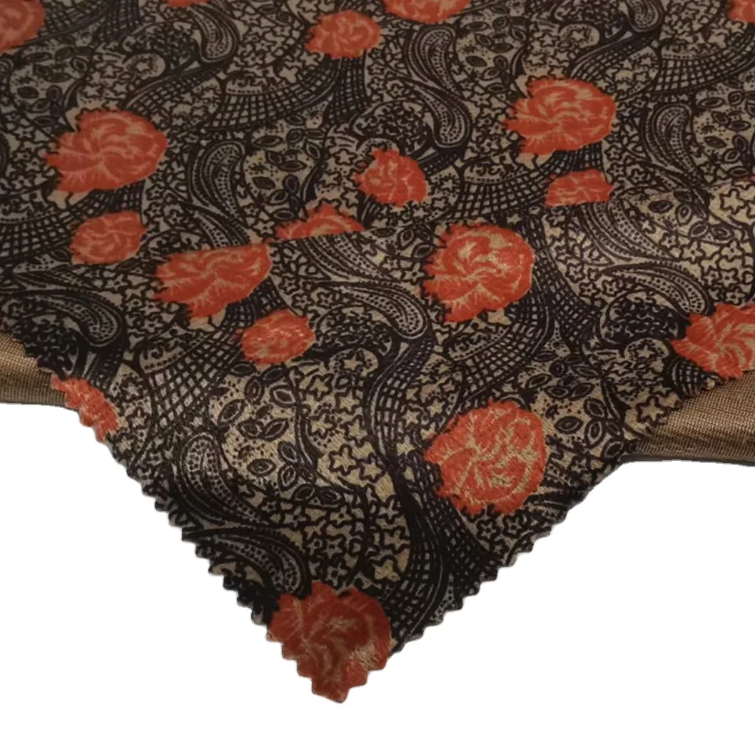Cheap Price Floral Printed Velboa Velvet 100% Polyester For Home Textile