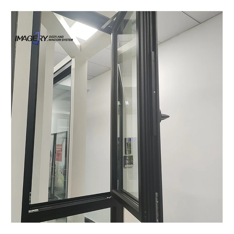 Universal Imagery Electric Power Aluminum Casement Windows Modern Chinese Design Style Remote Control Louver Curtains for House