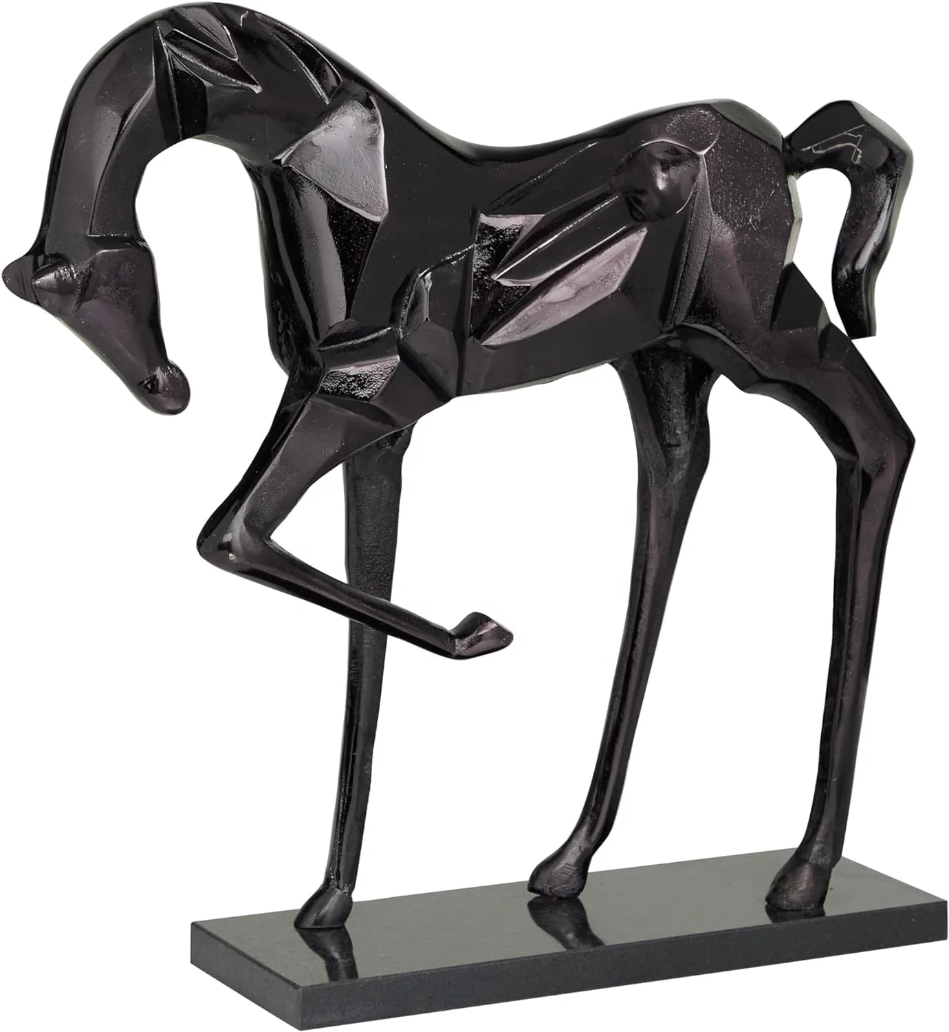 WB INC Modern Aluminum Metal Horse Decorative Sculpture Home Decor Statue, Accent Figurine, Statue Figurine
