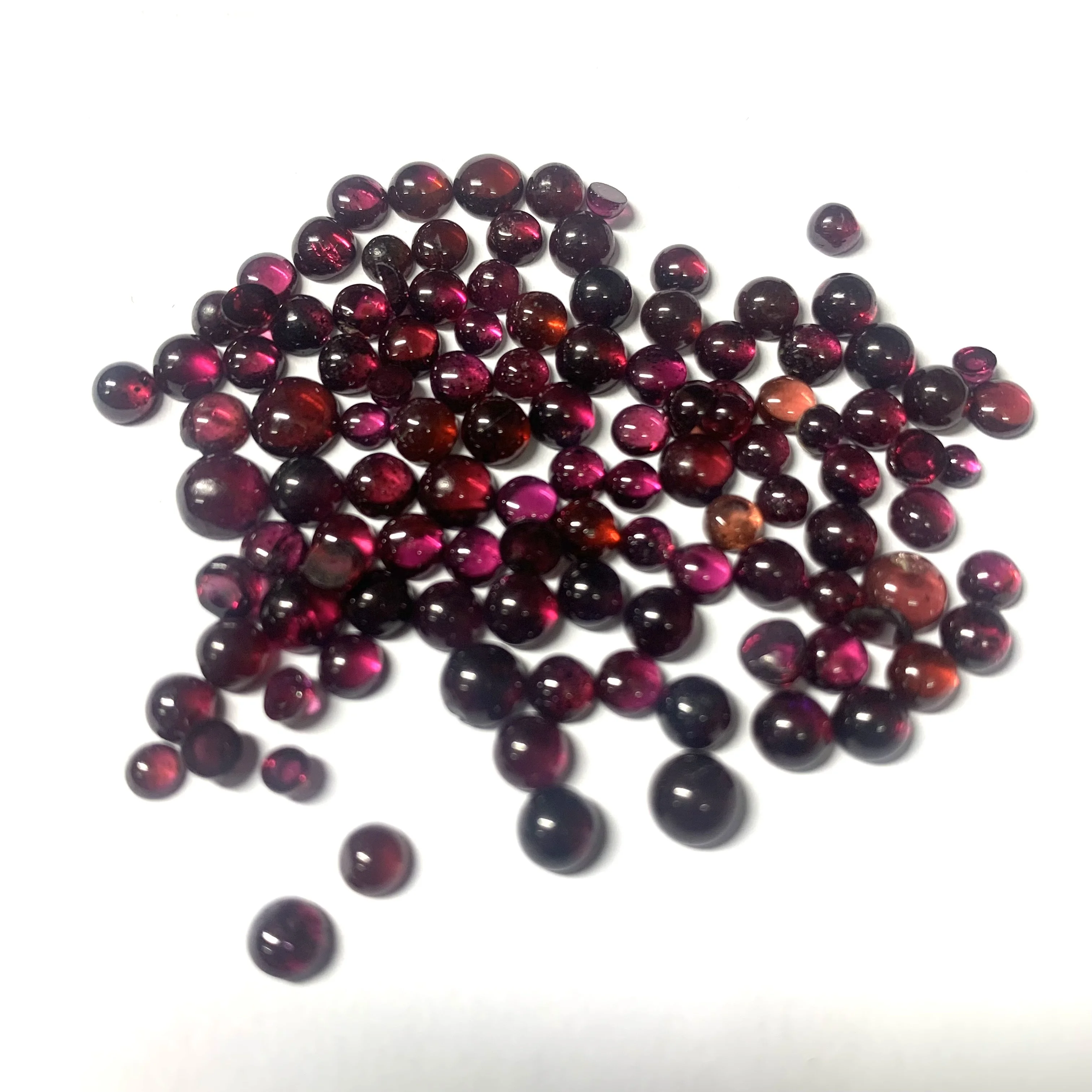 2mm 4mm Excellent Quality Gemstone Garnet Small Size Round Cabochon Loose Jewelry Gemstone Natural Red Garnet