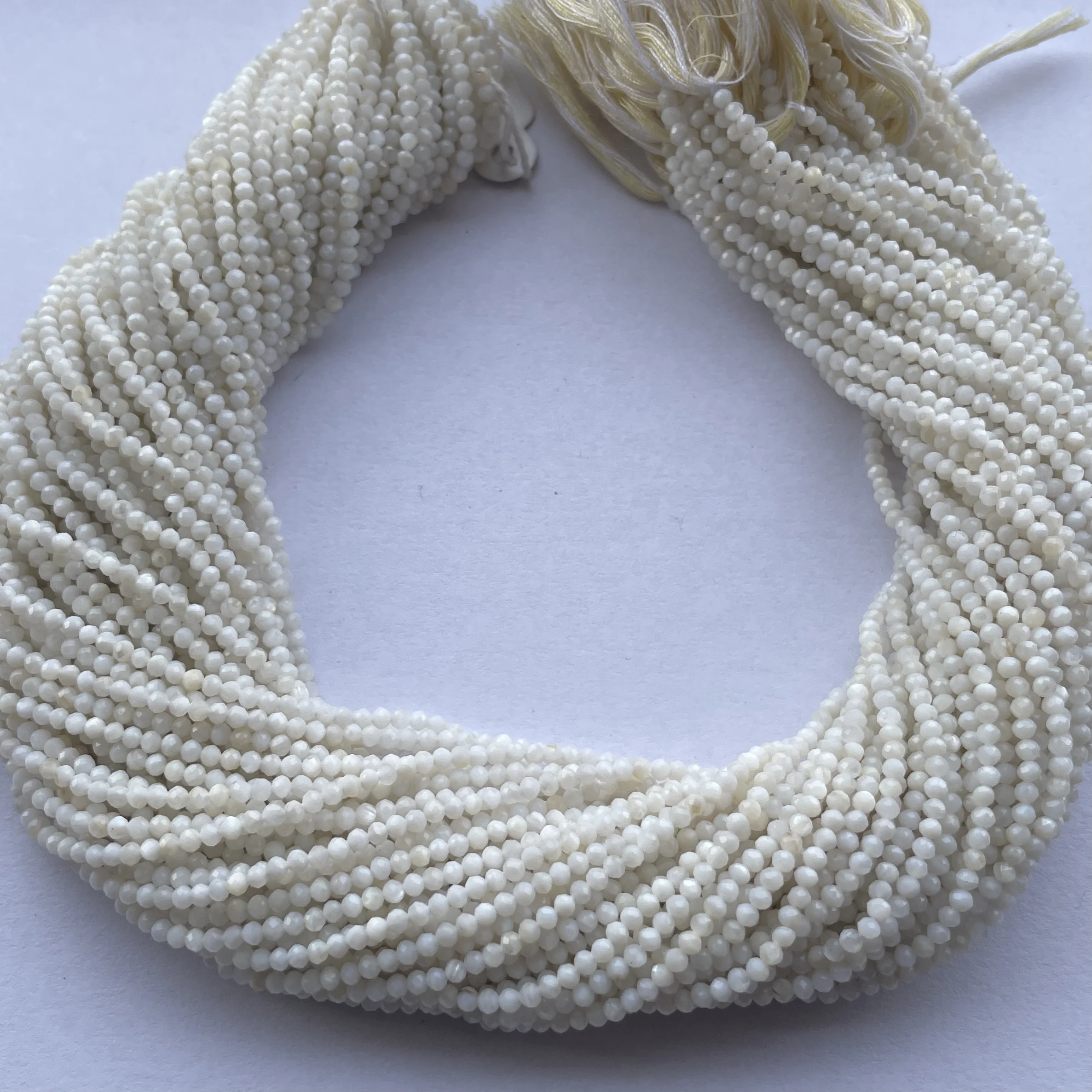 2mm, 3mm Natural Micro Mother of Pearl Faceted Gemstone Beads Strand Buy Online Shop Direct From Wholesaler At Best Price