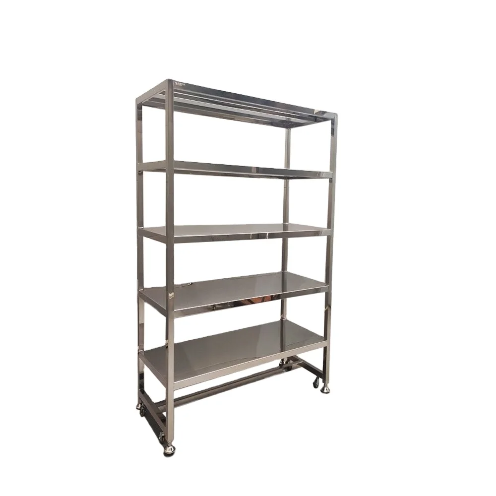 
4 tier stainless steel shelf storage for library 