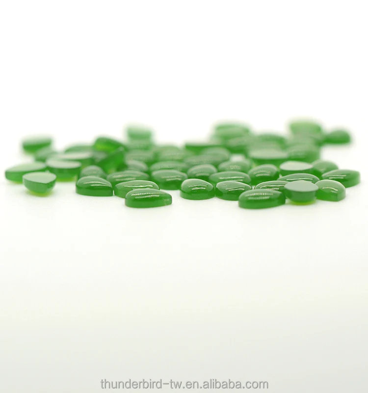 Factory wholesale DIY Loose Gemstone high quality A grade 5x7mm tear drop natural green nephrite jade cabochon