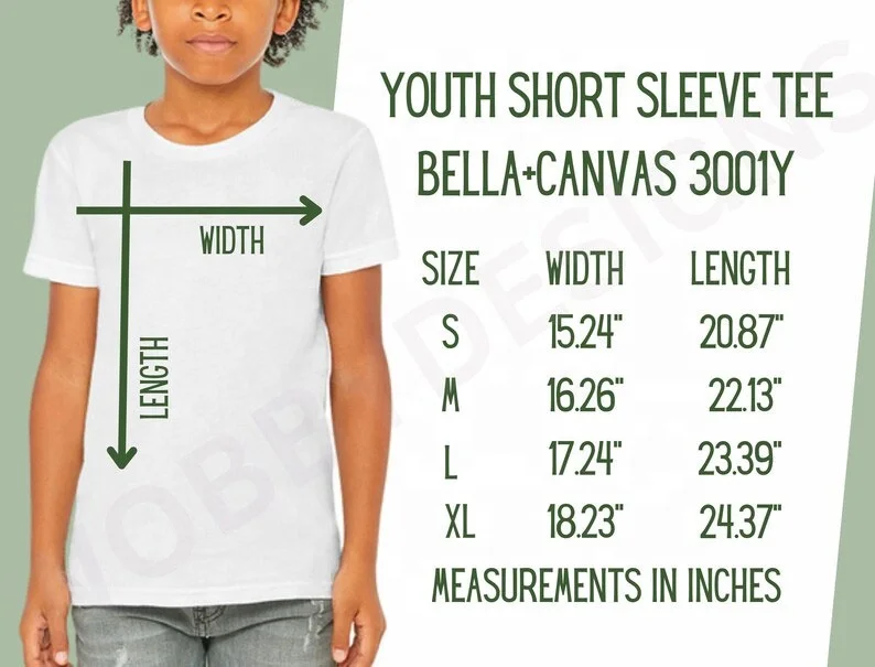 Bella + Canvas 3001Y Unisex Cotton Youth Jersey Tee Casual O-Neck T-Shirt for Kids Custom Logo Breathable Toddler Shirts
