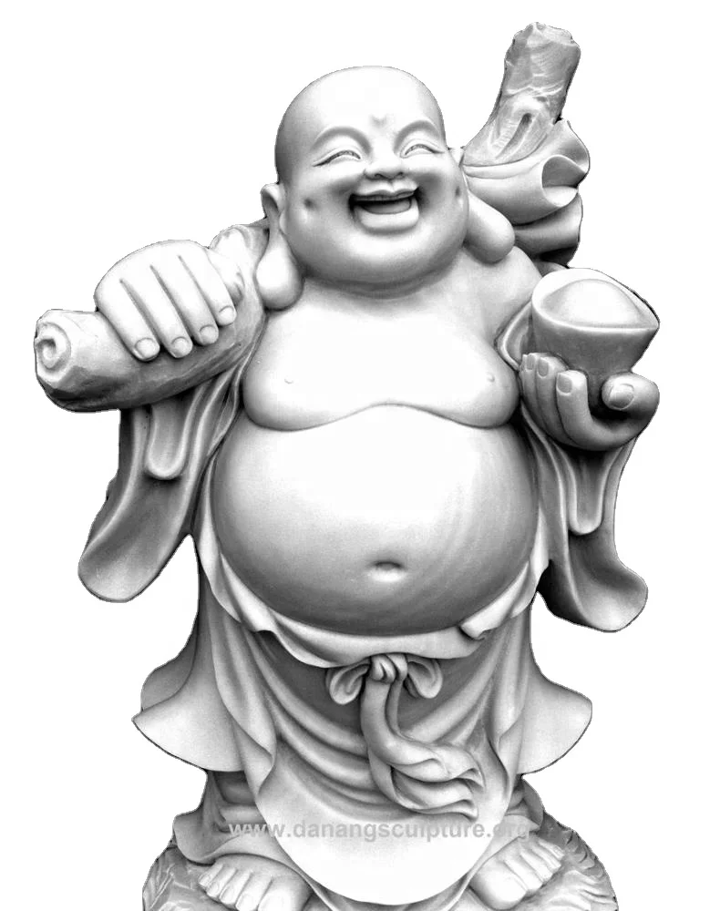 Статуя будды ручной работы статуя Будды Амитабха белый мрамор сад счастливая