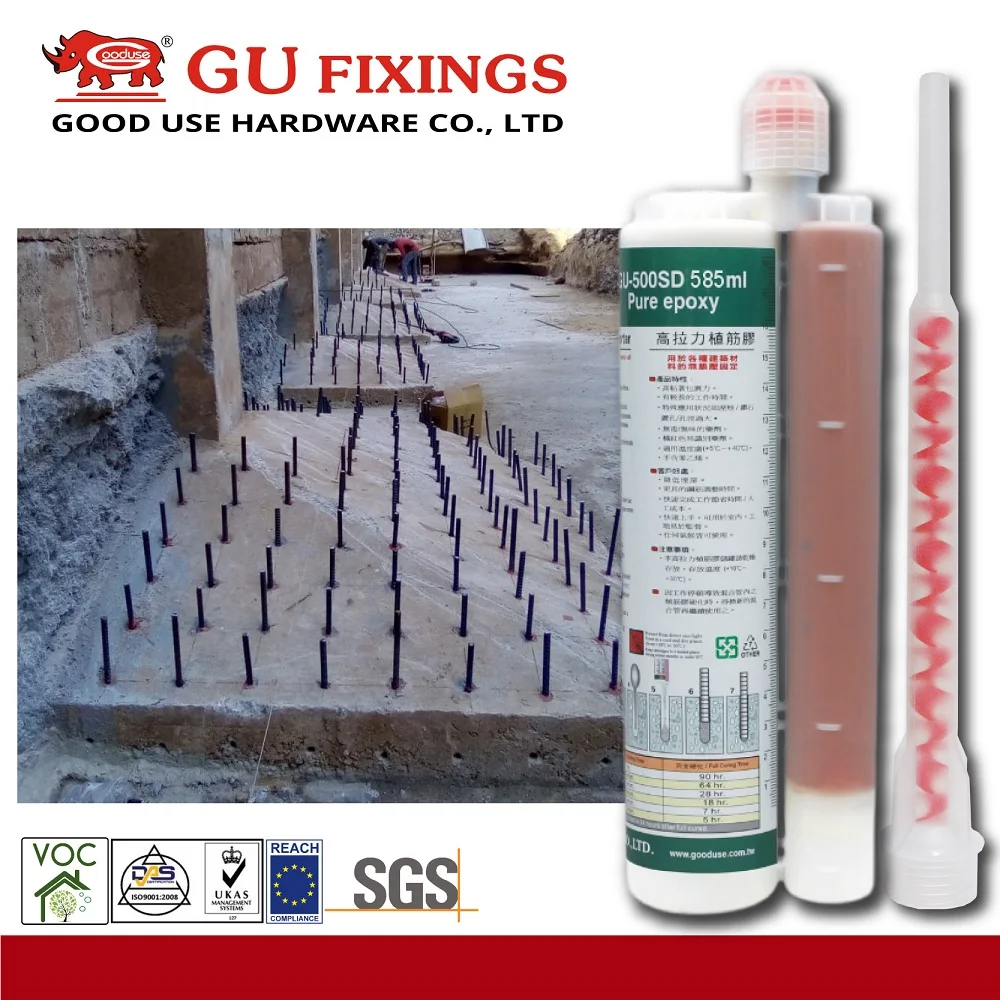 585ml two part cartridge epoxy adhesive for fixing anchor bolts
