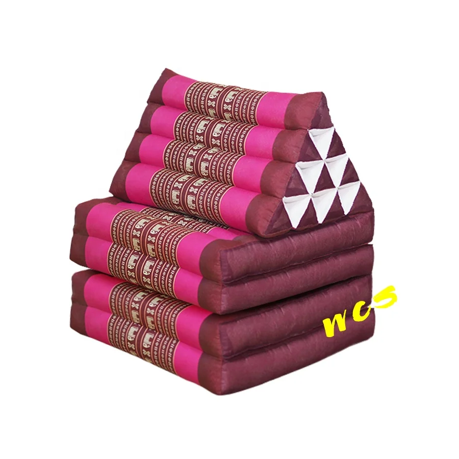 Thai Triangle Pillow Spa Pillow Seat Cushions Premium Quality Product Of Thailand Design 6 Holes 4 Fold Made In Thailand