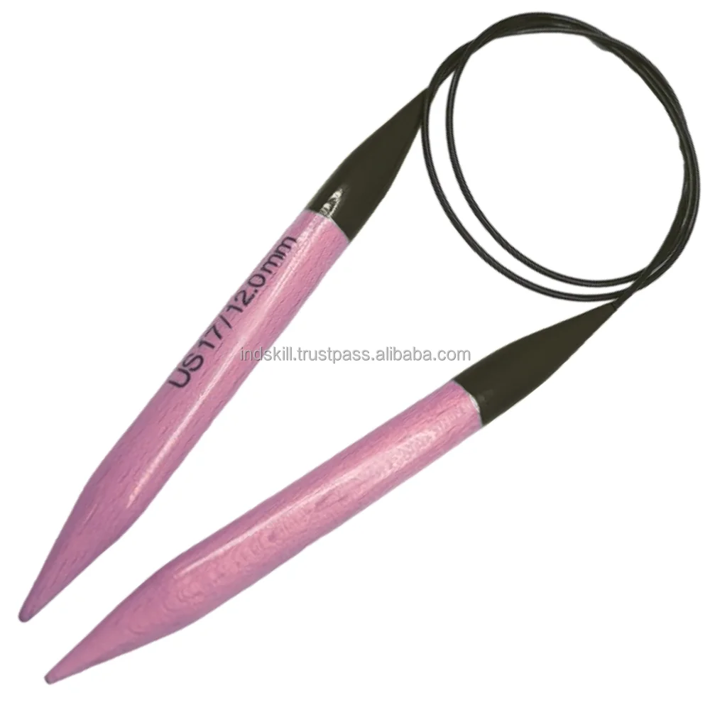 7 or 12 inch color circular knitting needle size US 3, 4, 5, 6, 7, 8, 9, 10, 10.5, 11, 13, 15 17 19 hand made USA Made tubing