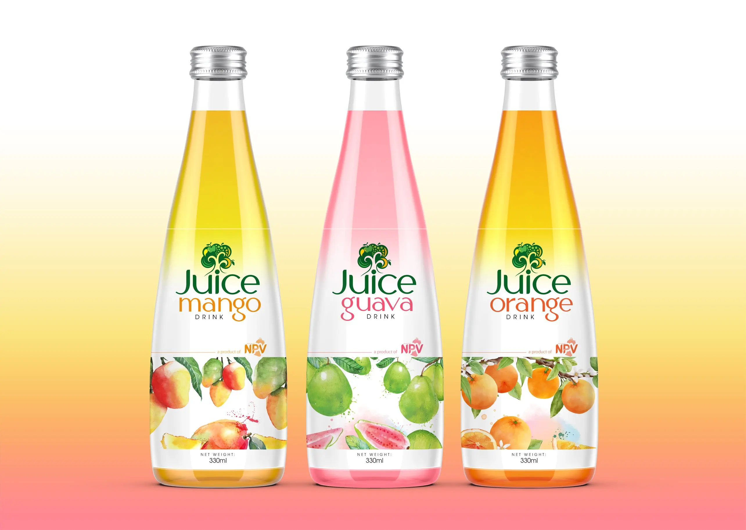 Supplier Private Label OEM 450ml Pet Bottle Tropical Fruit & Vegetable Juice Private Label Orange Juice Drink Low MOQ
