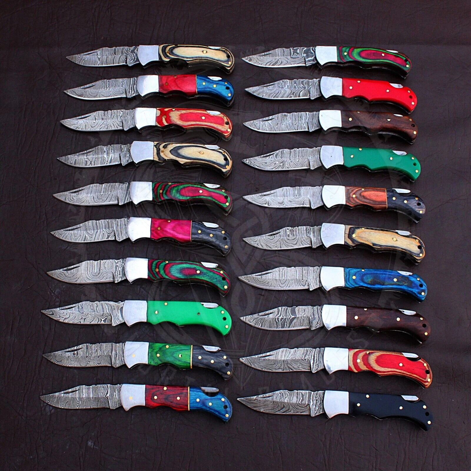 Best Selling Product Tactical Folding Blade Wood Handle Knife Outdoor Damascus Steel Blade EDC Hunting Camping Pocket Knives