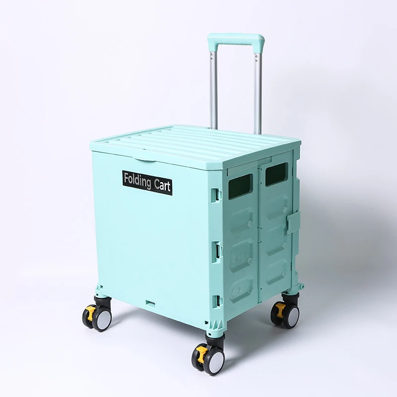 Factory wholesale black custom patterns and logos  folding shopping cart