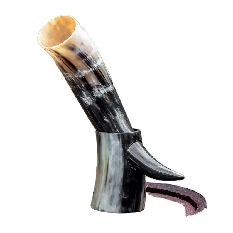 Высококачественная деревянная подставка для пивной кружки Viking из рога коровы 12-18 дюймов деловых подарков