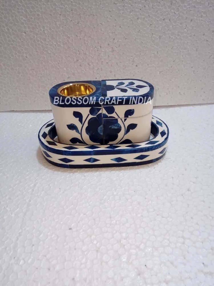 Latest Handmade Bone inlay Mother of Pearl inlay Tray with Box / Burner / Bakhoor / Mubkhar