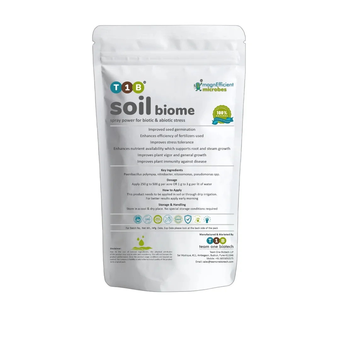 t1B Soil Biome: Pseudomonas Fluorescens Biofertilizer for Plant Health