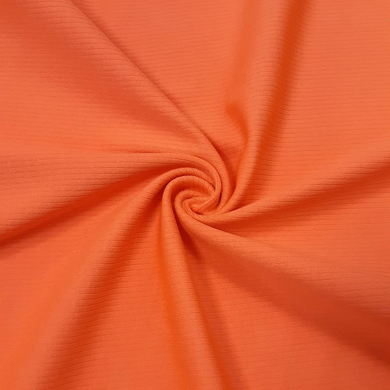 
Recycled stripe knit stretch polyester fabric made from ocean recycled plastic bottle 