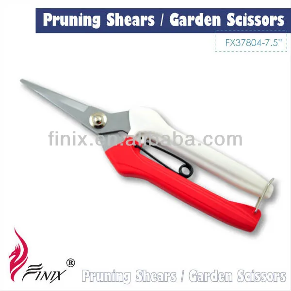 6.5 Inch Garden Pruning Shears with Curved Carbon Steel Blades, Durable & Sharp Garden Scissors for Plant Trimming, and Cutting