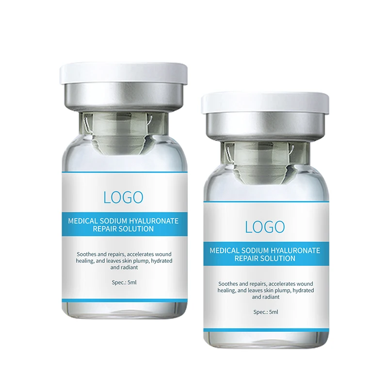 Hot Sale Moisturizing Facial Serum Anti-Acne Repair Scars Face Liquid Serum Medical Sodium Hyaluronate Repair Solution