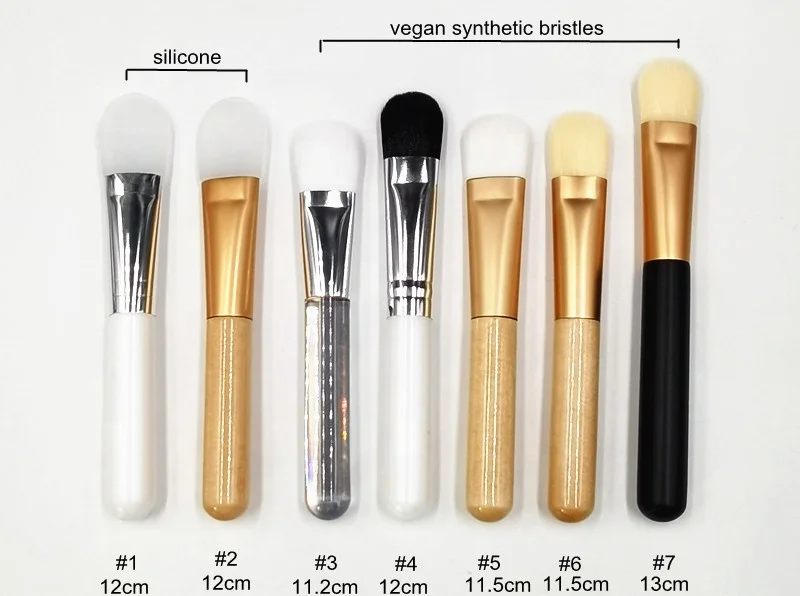 Mud Short Handle Custom Brand Applicator Mask Brush Soft Vegan Bristle Cosmetic Facial Mask Brush Foundation Brush 11cm 12cm