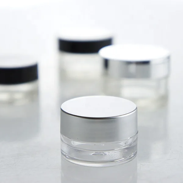 5 мл прозрачная банка для домашних животных с акриловой черной круглой крышкой (IN05)
