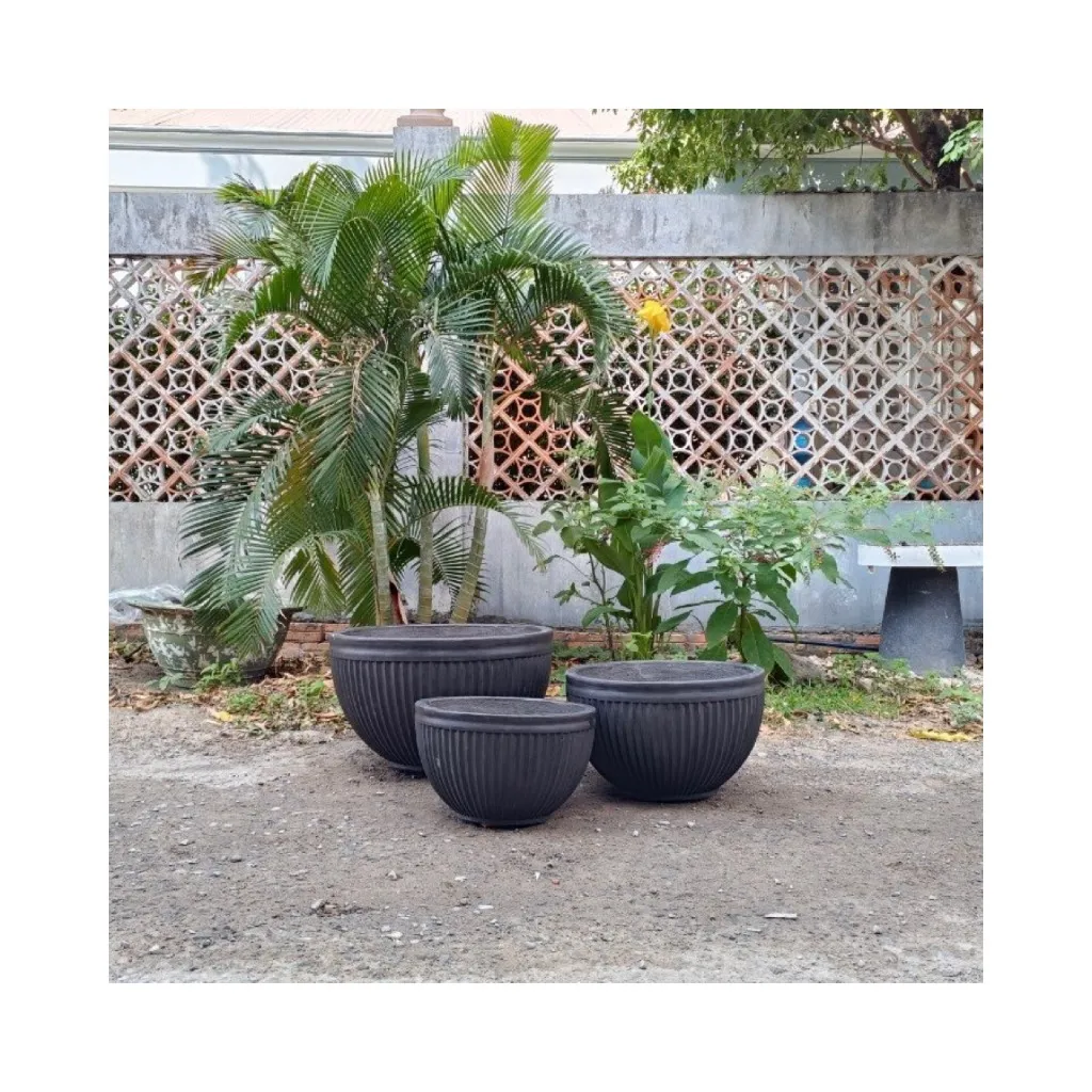 Large GRC Planter Concrete Big Flower Pot for Garden Hotel Decor Indoor Outdoor Traditional Flowerpot Vertical Plant Pot