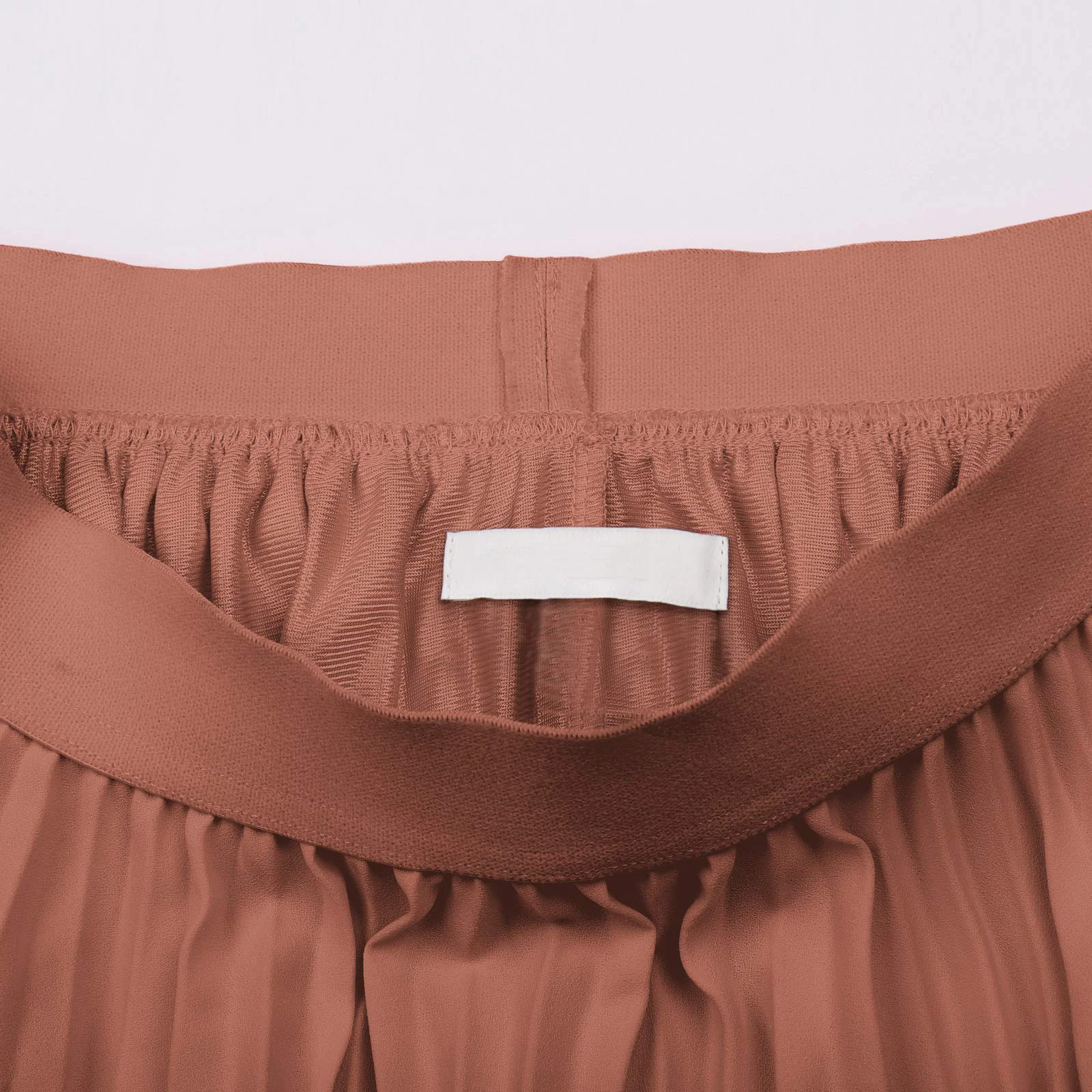 Women High Elastic Waist Pleated Chiffon Skirt Midi Swing A-line Skirts