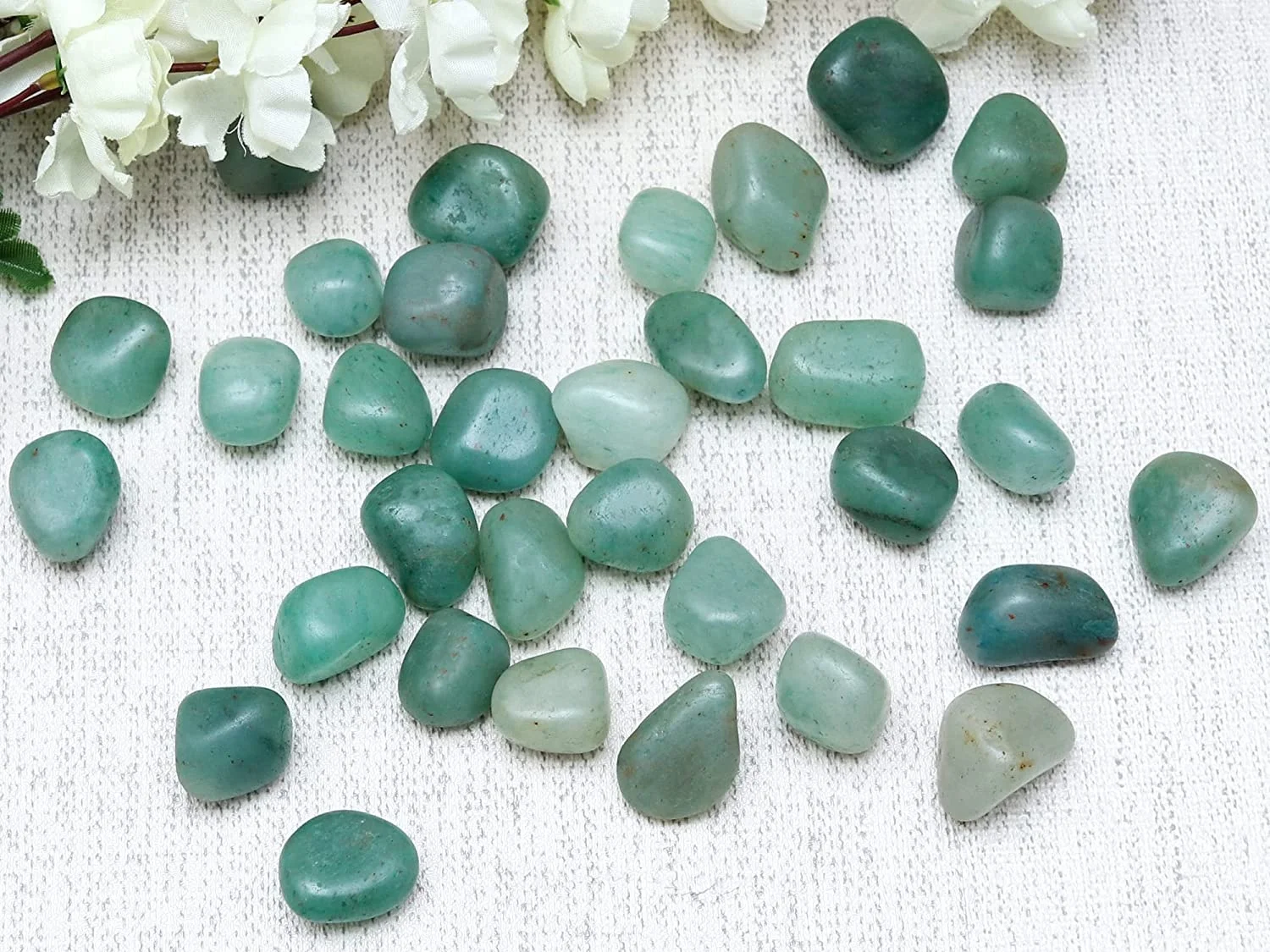 Green Jade Tumbled Stone Polished Crystals Healing Natural Stones Feng Shui Chakra Balancing Good Luck Reiki Gift