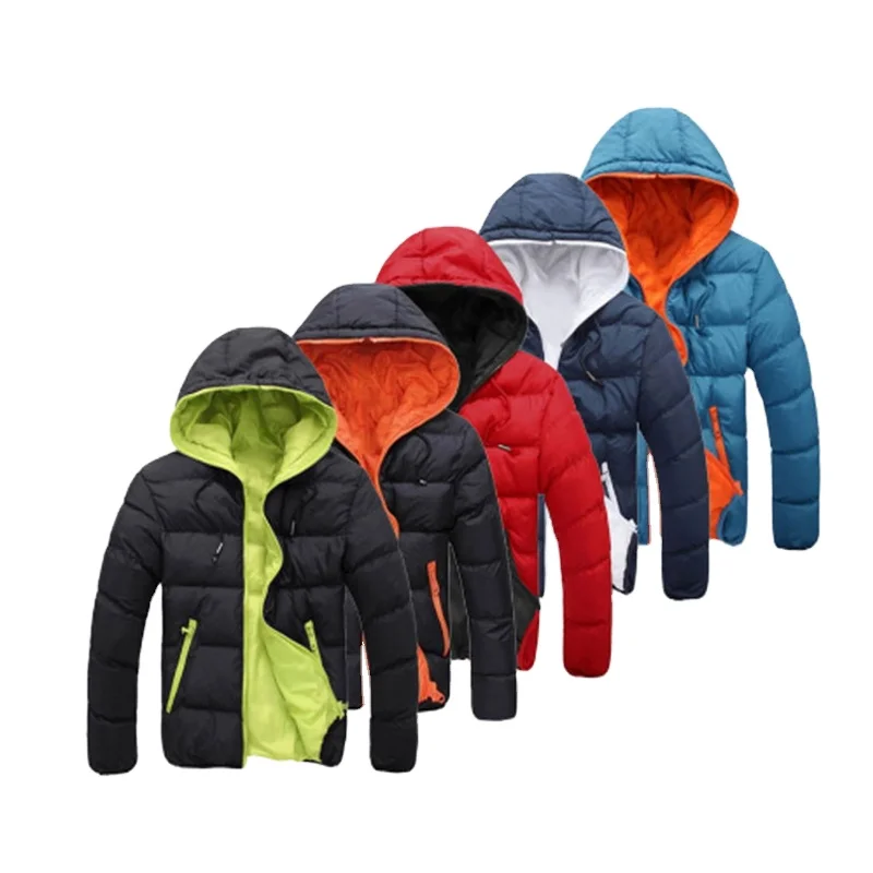 Winter Clothing Padding Outwear Men Quilted Coat Warm Puffer Black Overcoat Down Jacket For Men