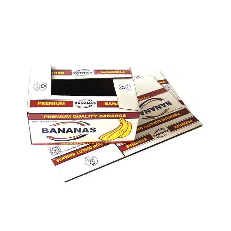 Banana cardboard boxes are made of high-quality corrugated paper, ensuring the safety of fresh fruits during transportation