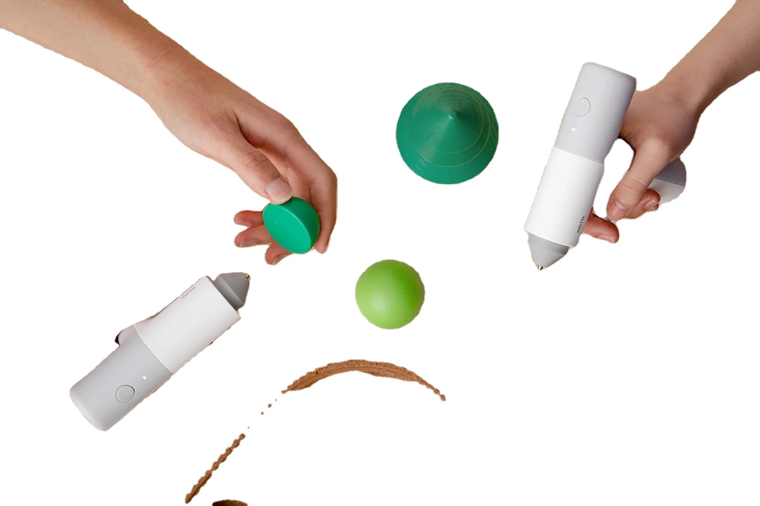 HOTO Lithium Hot Glue Gun White Stick Cordless Rechargeable