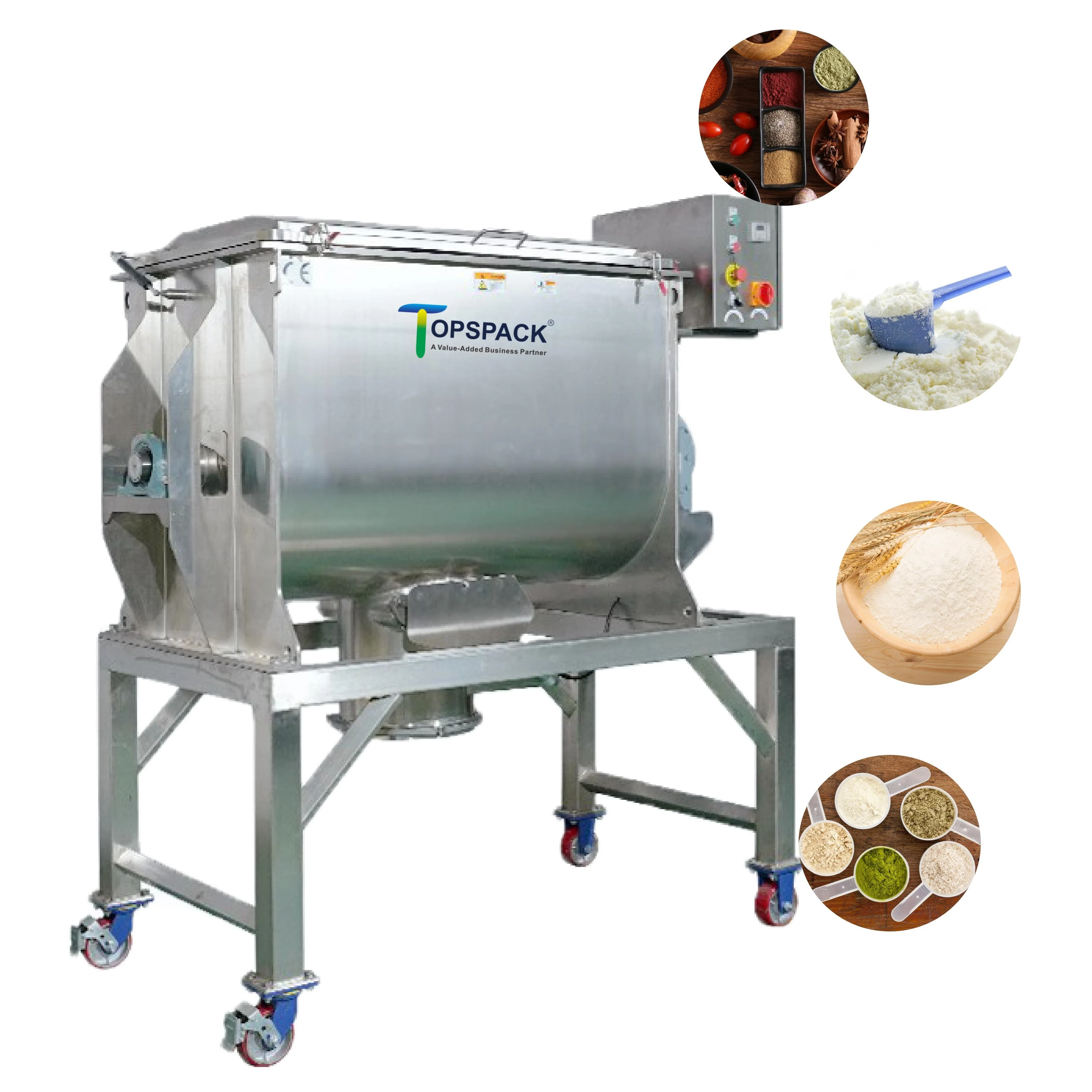 Customized Milk Flour Powder Ribbon Mixer Blender Machine