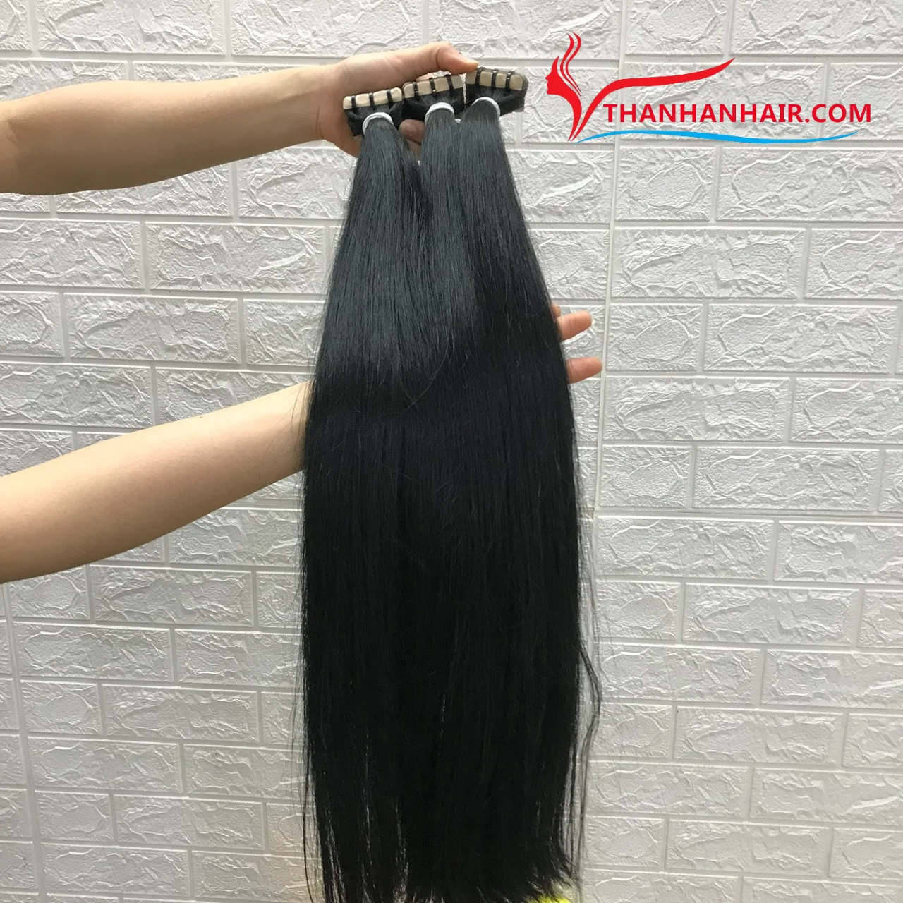 NEWLY STOCKED natural black tape bundle closure. Wholesale unprocessed raw Vietnamese hair from one donor. Factory export ready