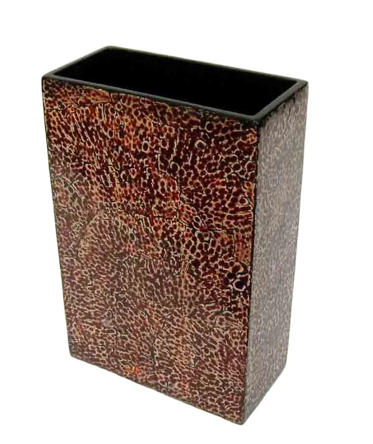 
Rectangular lacquer vase with egg-cell finishing, Vietnam handicrafts, suitable for home-decor, tableware, houseware 