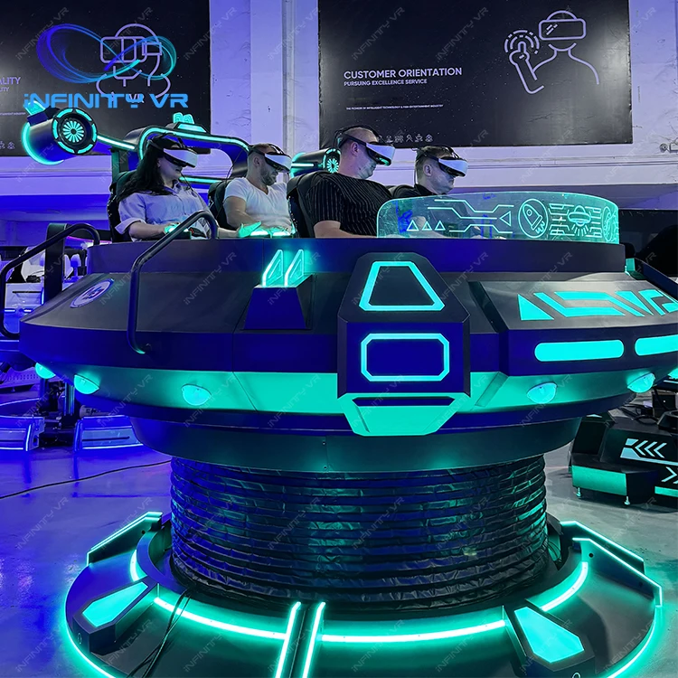 Commercial Vr Virtual Reality Cinema Rotating Chair 5 Players 360 Degree Gaming Simulator Equipment Vr UFO Arcade Game Machine