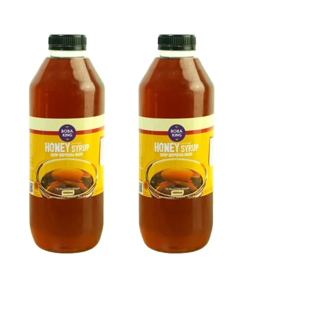 Natural honey sugar syrup product with real honey which is naturally thick and sweet for additional topping