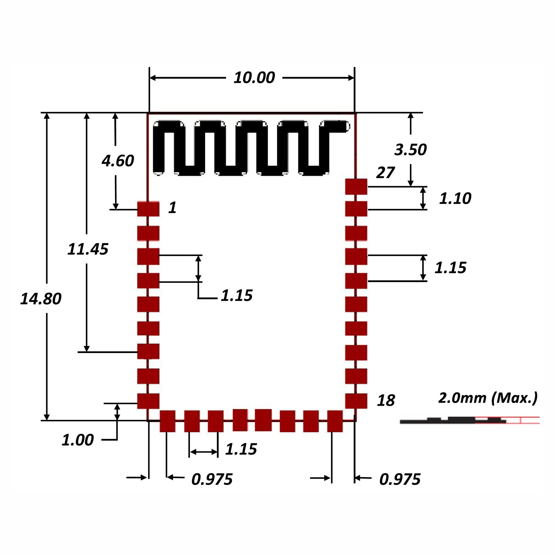 Taiwan Made High Standard Blue tooth Low Energy BLE 4.2 & 5.0 TI CC2640R2F Wireless Module