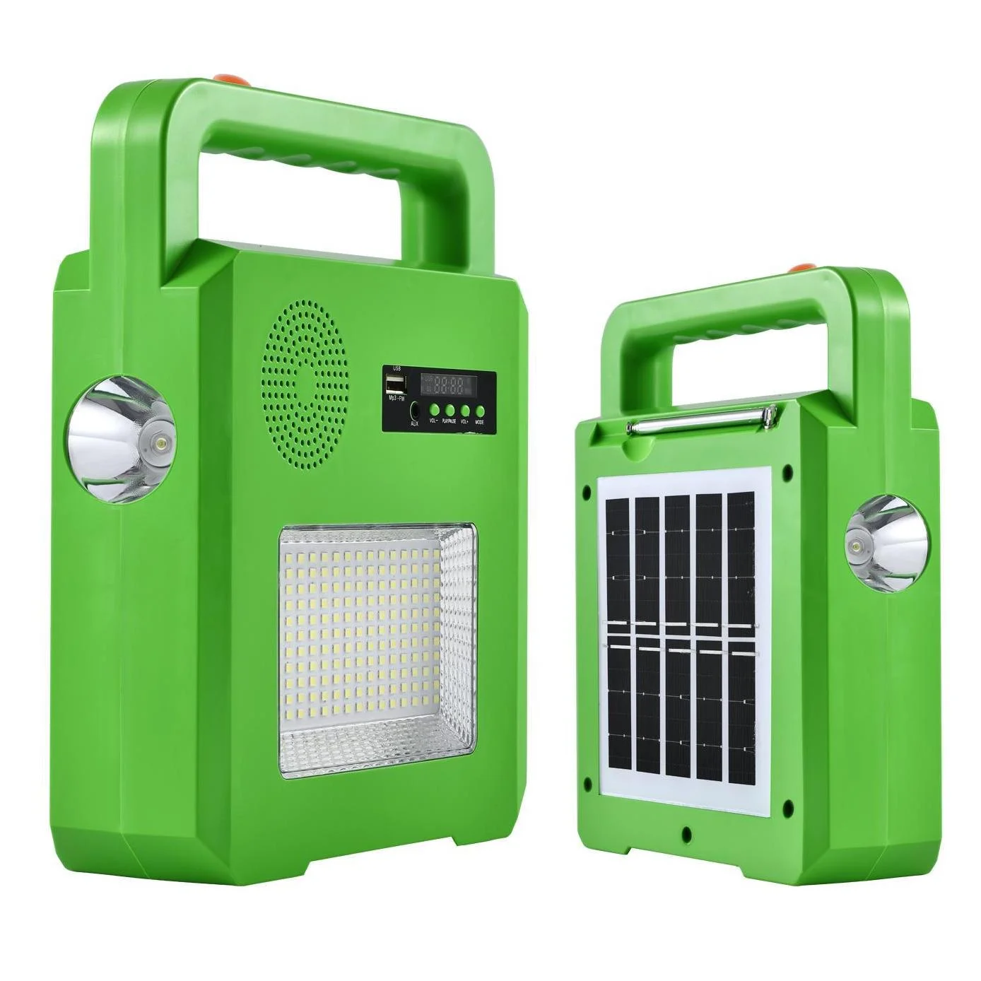 Multi-functional Integrated Portable Solar Lighting System With Flood Light Long Lasting With Bluetooth USB Charging For Outdoor